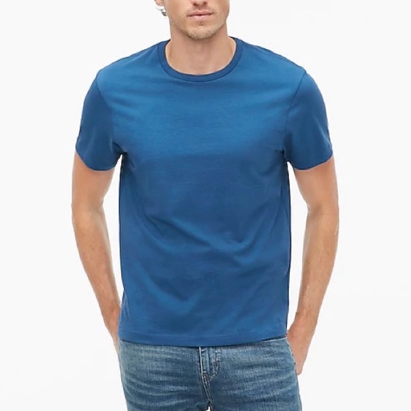 J.CREW Tee Crewneck Short Sleeve Blue T-Shirt Jersey Cotton - Picture 6 of 6